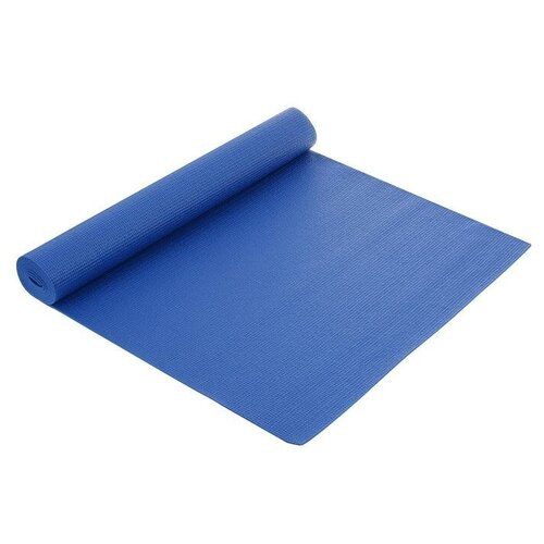 фото Коврик для йоги 173 х 61 х 0,4 см, цвет темно-синий qwen