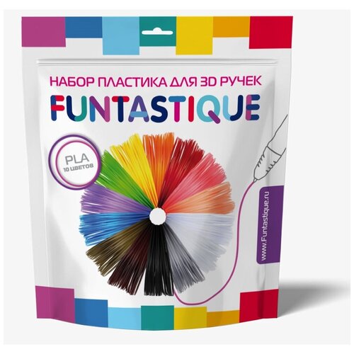 фото Набор pla-пластика funtastique для 3d ручек (10 цветов по 10 метров)