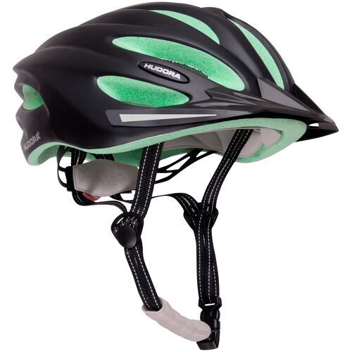 фото Шлем защитный hudora, basalt, s, черно-зеленый