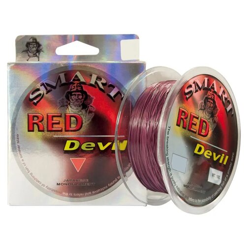 фото Монофильная леска maver smart red devil d=0.4 мм, 150 м, 20 кг, красно-черный