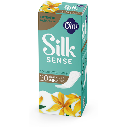 Ola! прокладки ежедневные Silk Sense Daily Deo Золотистая лилия, 2 капли, 60 шт.