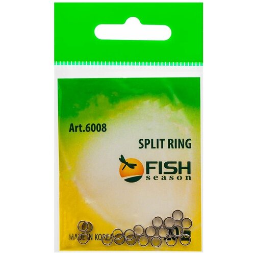 фото Кольца заводные fish season split ring 6008 4.0 мм, 4 кг (20 шт/уп)