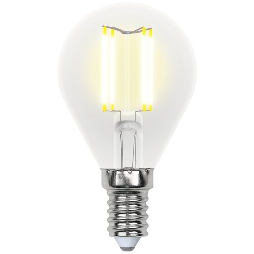 Uniel Лампа светодиодная филаментная (UL-00002866) Uniel E14 5W 3000K LED-G45-5W/WW/E14/CL/DIM GLA01TR