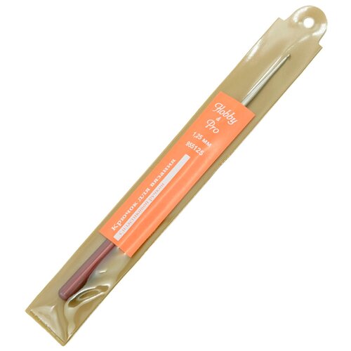 фото 955125 крючок для вязания с пластиковой ручкой, 1,25мм, hobby&pro hobby & pro
