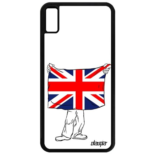 фото Чехол для мобильного iphone xs max, "флаг английский с руками" туризм патриот utaupia