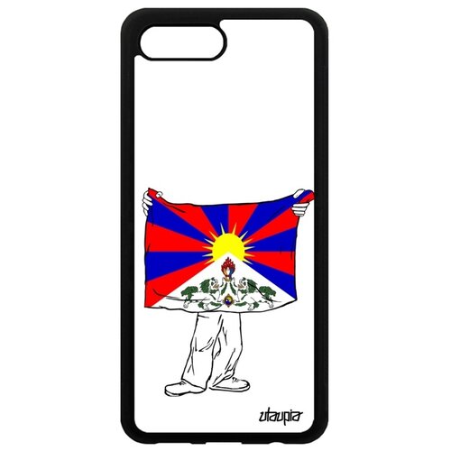 фото Чехол для мобильного honor 10, "флаг тибета с руками" патриот туризм utaupia