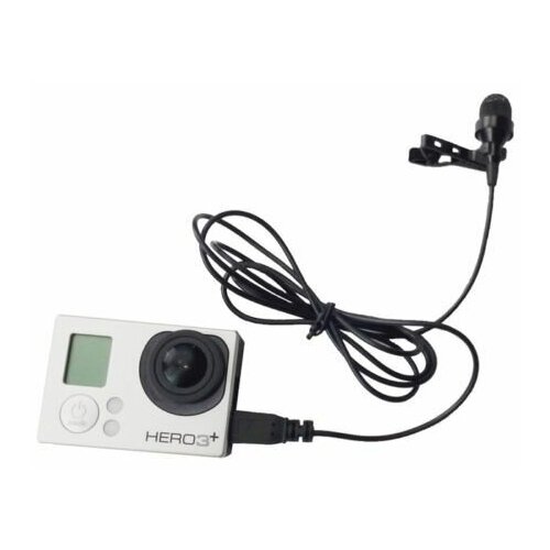 Фото - Mикрофон с клипсой-держателем для GoPro HERO3, HERO3+, HERO4 (100004)l рамка для линзы аквабокса камеры gopro hero3 алюминиевая черная