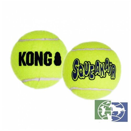 фото Kong игрушка для собак air "теннисный мяч" большой (в упаковке 2 шт.), 8 см ast1e