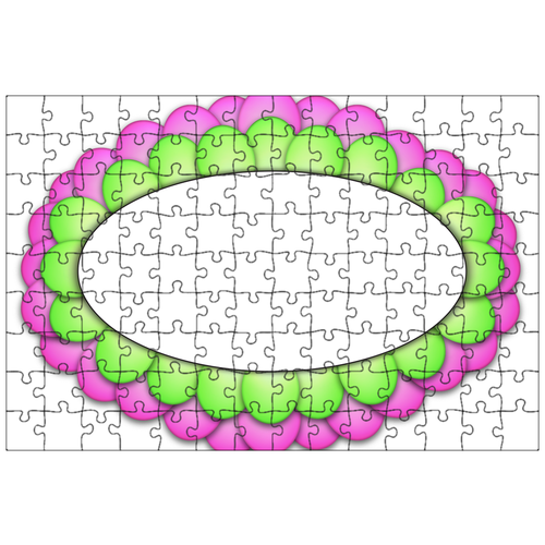 фото Магнитный пазл 27x18см."надувные шарики, круг, рамка" на холодильник lotsprints