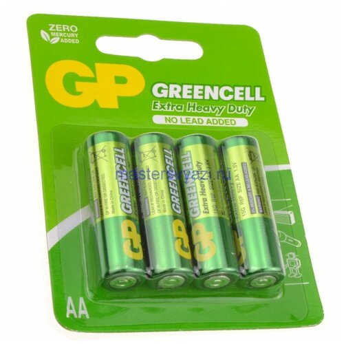 Батарейка GP Greencell AA 4шт в упаковке aa