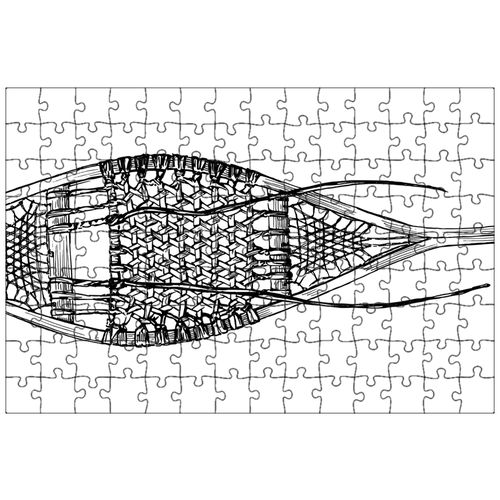 фото Магнитный пазл 27x18см."обувь, пеший туризм, решётка" на холодильник lotsprints