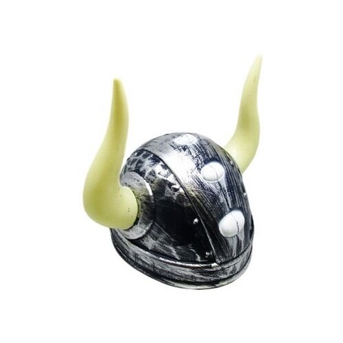фото Шлем викинга серебряный с рогами i-brigth company