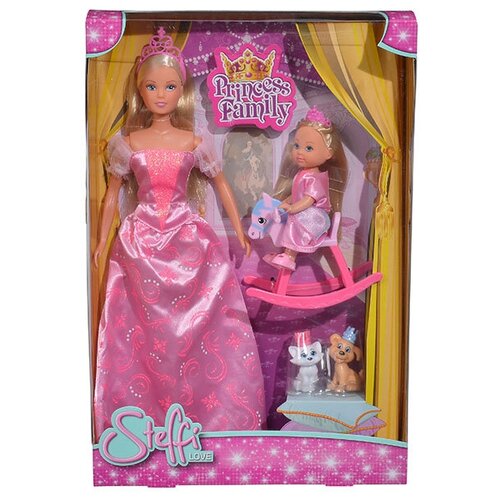 фото Набор кукол steffi love принцессы штеффи и еви, 29 и 12 см, 5733223 simba