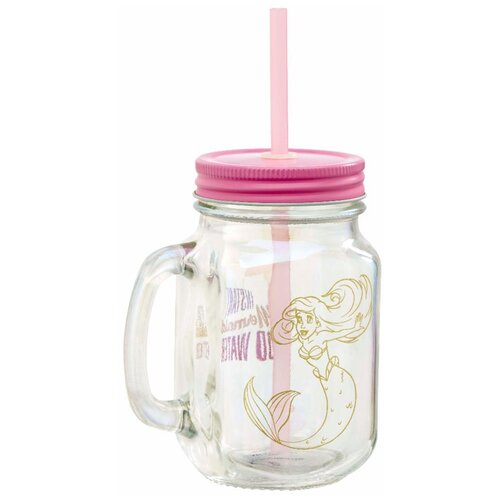 фото Кружка стеклянная funko disney little mermaid pearl anniversary instant mermaid mason jar ut-di06118