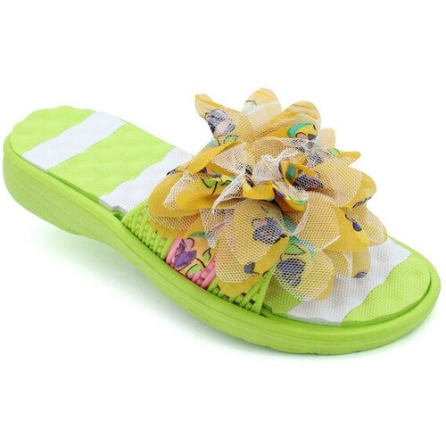 фото Шлепанцы женские летние, дачная обувь / тапки для бассейна / тапочки пляжные женские / зеленый, р.41 forsa