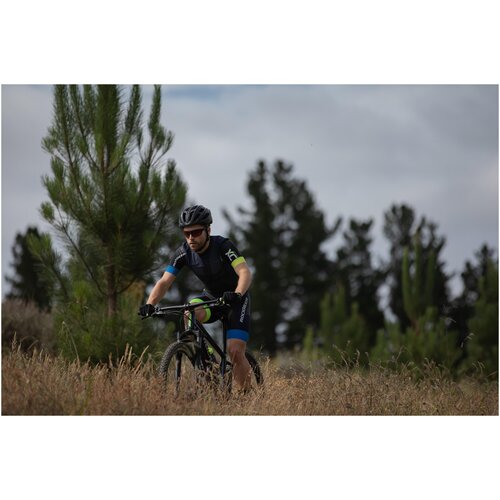 фото Шорты мужские для горного велоспорта xc marathon, размер: xl, цвет: черный/синий графит rockrider х декатлон decathlon