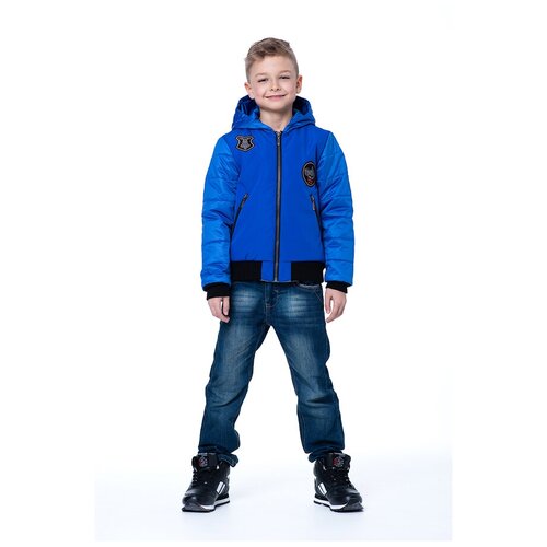 фото Куртка-бомбер для мальчика talvi 98140, размер 164/84, цвет васильковый