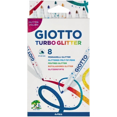 фото Giotto набор фломастеров turbo glitter, 8 шт. (425800)
