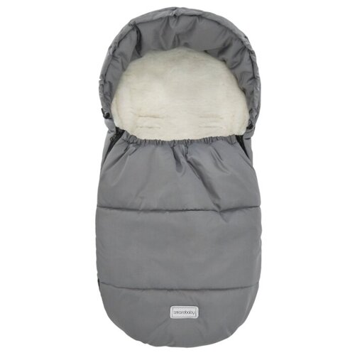 фото Конверт-мешок amarobaby snowy baby (однотонный) 85 см серый