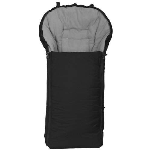 фото Конверт-мешок чудо-чадо в коляску флисовый 3 сезона 92 см черный