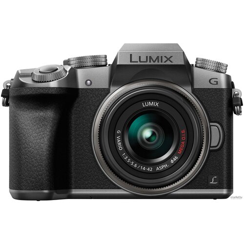 фото Фотоаппарат panasonic lumix dmc-g7 kit серебристый 14-42mm f/3.5-5.6