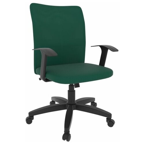 фото Офисное кресло экспресс офис 17 leo b black, обивка: текстиль, цвет: ткань сетка зелёная