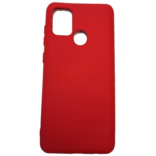 фото Фирменный soft touch силиконовый чехол для samsung a21s красный, с мягкой внутренней бахромой / микрофиброй shok365