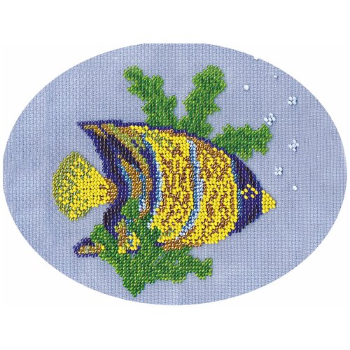 фото Klart набор для вышивания бисером рыбка-ангел 15 х 15 см (8-022)