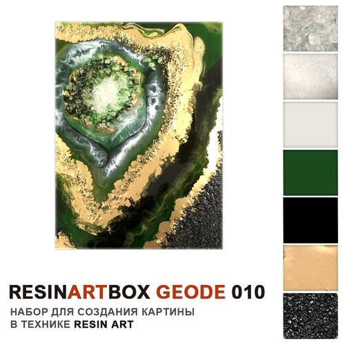 фото Набор срез камня смолой resinart resinartbox geode 10
