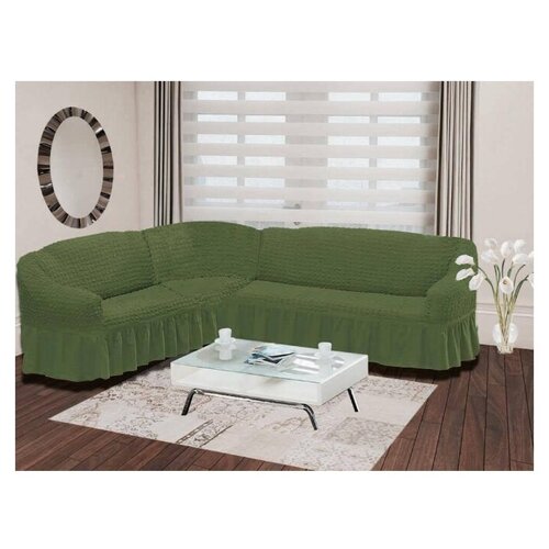 фото Bulsan чехол на диван угловой цвет: зеленый