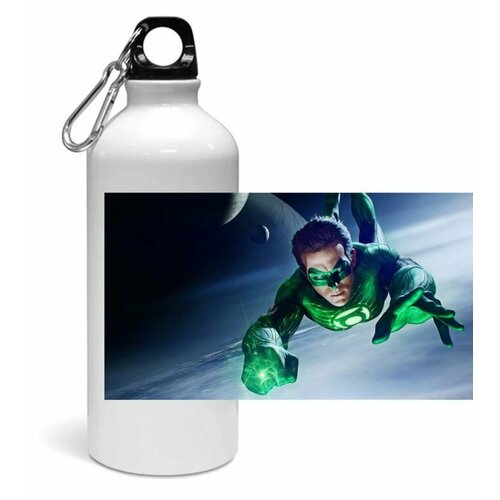 фото Спортивная бутылка зелёный фонарь, green lantern №9 mewni-shop