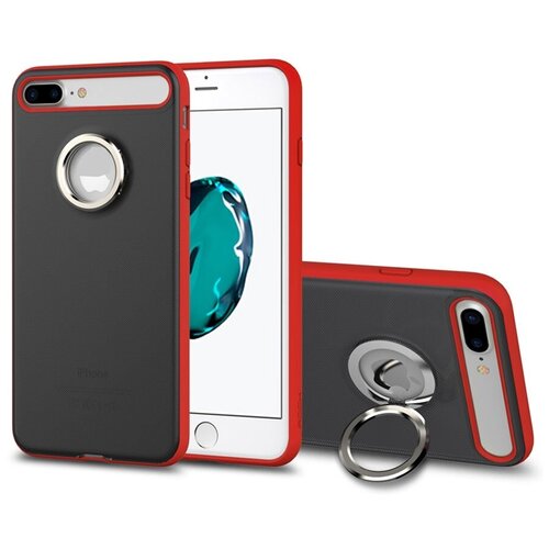 фото Чехол накладка с кольцом rock ring holder case m2 для для apple iphone 7 plus/8 plus - черный, красный