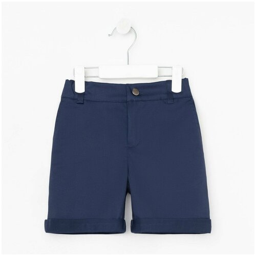 фото Бермуды kaftan джинсовые, карманы, размер 28, синий
