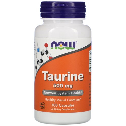 фото Аминокислотный комплекс now taurine 500 mg, нейтральный, 100 шт.