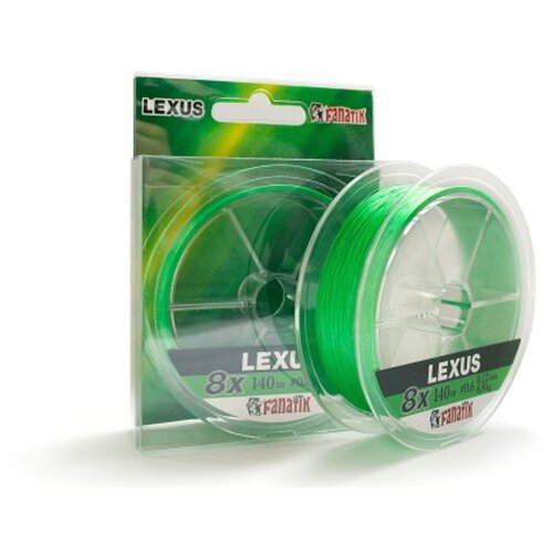 фото Леска fanatik lexus pe x8 (#1,0) 0.16mm 140m light green lxp