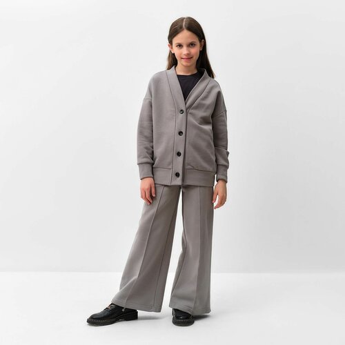 фото Комплект одежды minaku, кардиган и брюки, повседневный стиль, размер 28, серый