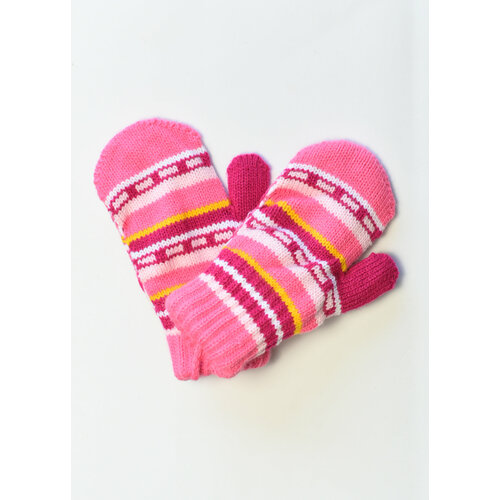 фото Варежки margot bis для мальчиков демисезонные, подкладка, размер 12, розовый