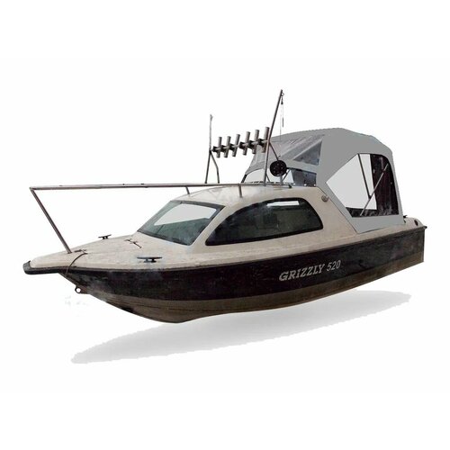 фото Grizzly 520 ht. стекло в рамке, тент, дуги, крепления. комплект all4boat