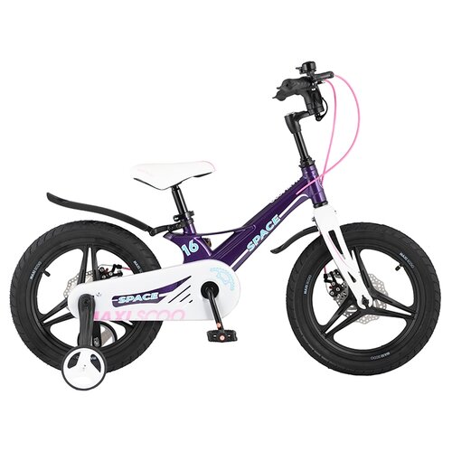 фото Детский велосипед maxiscoo space deluxe 16" фиолетовый