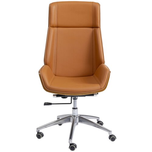 фото Kare design кресло офисное bossy, коллекция "командир" 59*116*65, полиуретан, мдф, сталь, полипропилен, коричневый