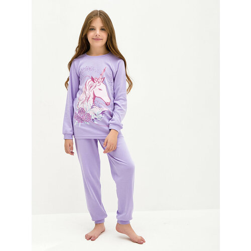фото Пижама kogankids, брюки, джемпер, размер 104 / 4 года, фиолетовый