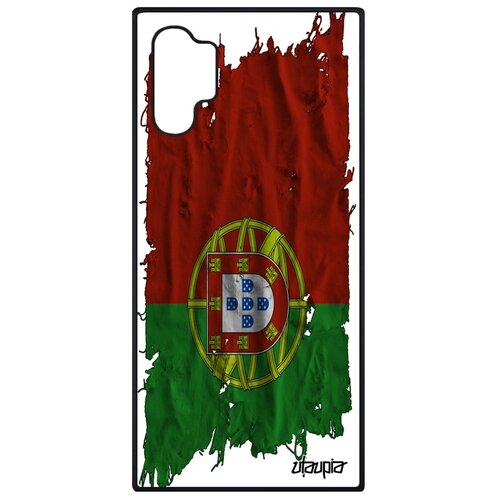 фото Чехол на мобильный samsung galaxy note 10 plus, "флаг португалии на ткани" государственный utaupia