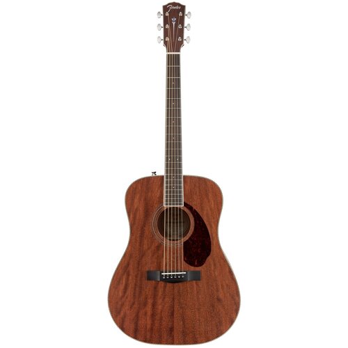 фото Fender pm-1 dreadnought all mahogany with case, natural ov акустическая гитара, массив красного дерева, накладка овангкол, кейс
