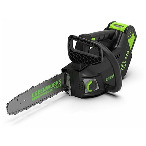 фото Одноручная цепная пила аккумуляторная greenworks gd40tcs 40v 25 см без акб и зу