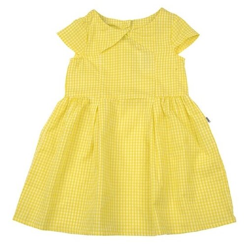 фото Платье mini maxi размер 104, желтый/клетка