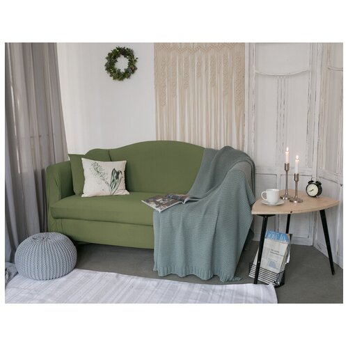 фото Чехол для мягкой мебели collorista,2-х местный диван,наволочка 40*40 см в подарок,оливковый 248098
