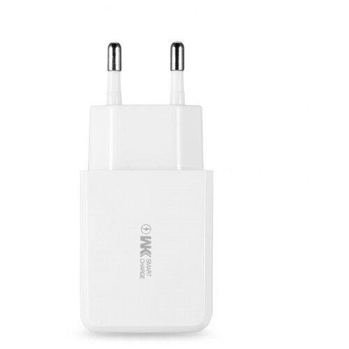 фото Зарядное устройство для телефона 2usb 2.4a+кабель usb-micro wk suda wp-u60m 1m white