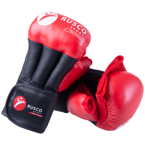 фото Перчатки для рукопашного боя rusco pro, к/з, красный размер 6 rusco sport