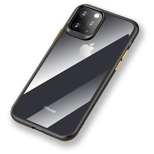 фото Чехол накладка rock guard pro protection case для apple iphone 11 pro, прозрачный черный