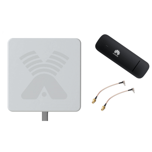 фото Усилитель сигнала 4g - антенна antex zeta mimo 2x2 box 20 дб c модемом huawei e3372h антэкс